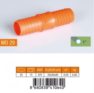1" NORMAL PLS. HORTUM EKİ